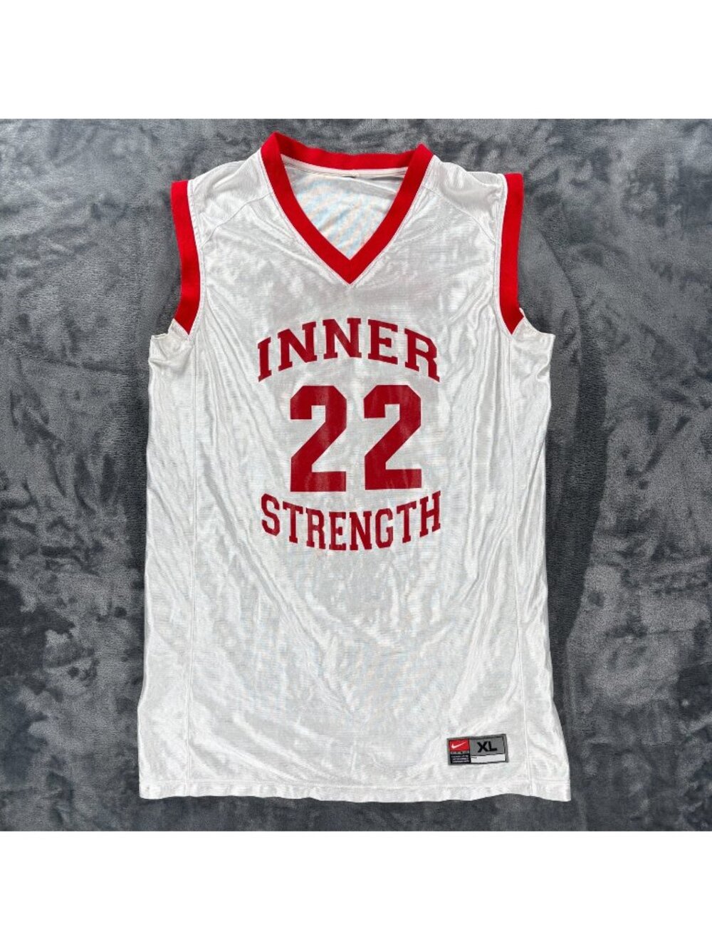 Nike Inner Strength #22 Basketball Jersey XL White Red Vintage Y2K Streetball